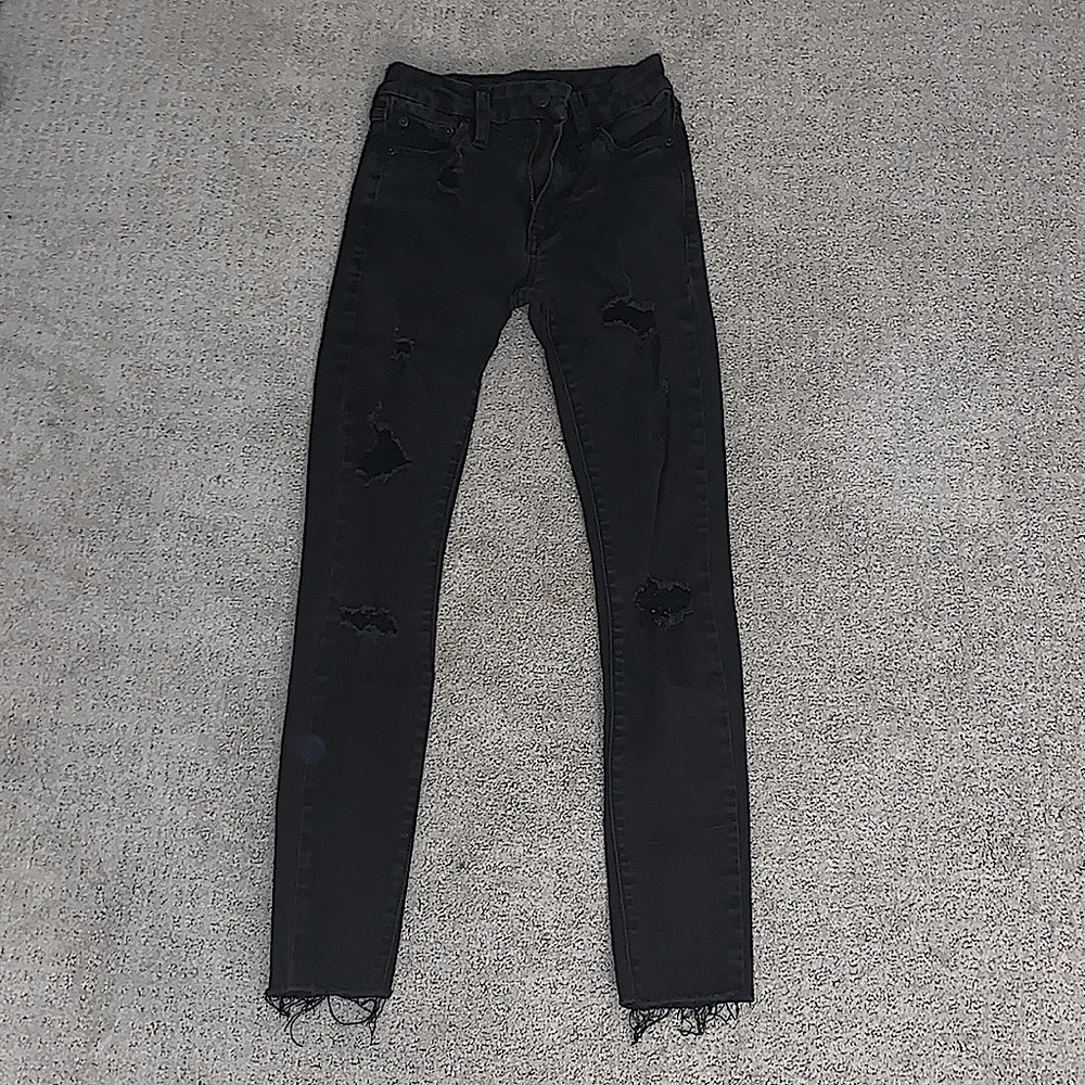 Black skinny ripped jeans